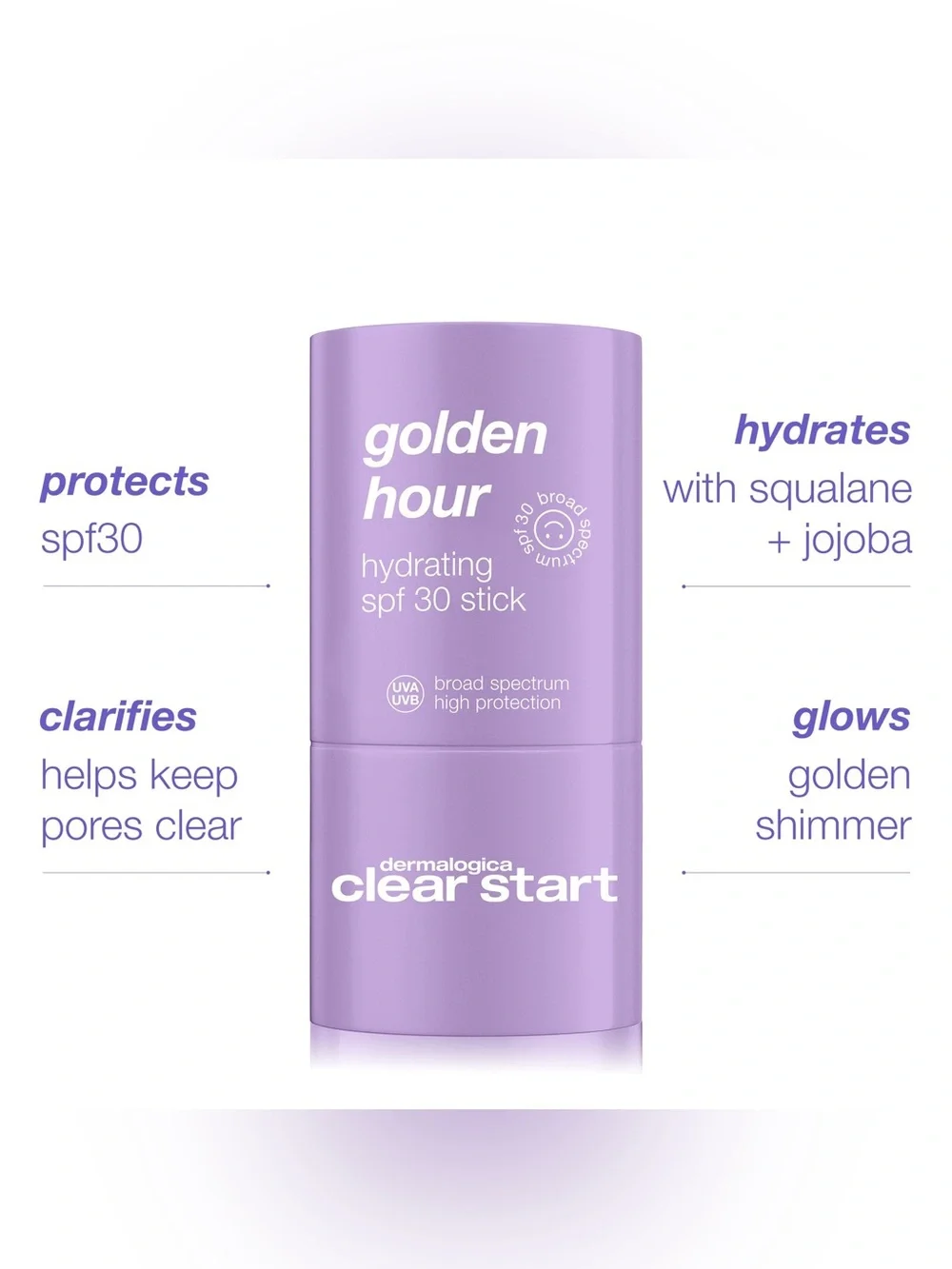 Dermalogica Clear Start Golden Hour Hydrating SPF 30 Stick 0.67 oz NEW-2x LOT